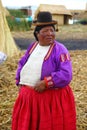 Uros native woman, Peru