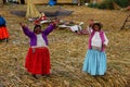 Uros native woman, Peru Royalty Free Stock Photo