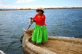 Uros native woman, Peru