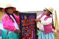 Uros native woman, Peru Royalty Free Stock Photo