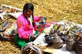 Uros native woman, Peru