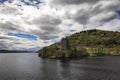 Urquhart Castle on the banks of Loch Ness in the Scottish Highlands Royalty Free Stock Photo