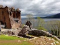 Urquhart Castle, Iverness UK, Ruins of the Urquhart Castle in Iverness United kingdom next to Loch Ness lake Royalty Free Stock Photo