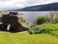 Urquhart Castle, Iverness UK, Ruins of the Urquhart Castle in Iverness United kingdom next to Loch Ness lake Royalty Free Stock Photo