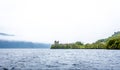 Urquhart Castle at the Loch Ness, a large, deep, freshwater loch in the Scottish Highlands southwest of Inverness Royalty Free Stock Photo