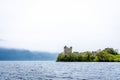 Urquhart Castle at the Loch Ness, a large, deep, freshwater loch in the Scottish Highlands southwest of Inverness Royalty Free Stock Photo