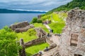Urquhart Castle on Loch Ness in the scottish highlands. Royalty Free Stock Photo