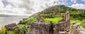 Urquhart Castle ruins at the shore of Loch Ness, Scotland Royalty Free Stock Photo