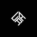 URR letter logo design on black background. URR creative initials letter logo concept. URR letter design