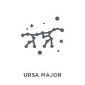 Ursa major icon from Astronomy collection. Royalty Free Stock Photo