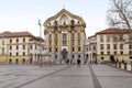 Ursuline Holy Trinity Church and Plague Column in Ljubljana, Slovenia