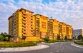 Ursynow district intensive residential developments at Gandhi street near Las Kabacki Forest in Warsaw in central Poland