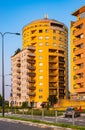 Ursynow district intensive residential developments at Gandhi street near Las Kabacki Forest in Warsaw in central Poland