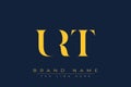URT abstract letter logo design Royalty Free Stock Photo