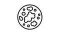 urticaria skin disease line icon animation