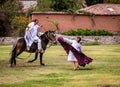 Peruvian Gaucho folk dance in Urubamba, Sacred Valley, Peru