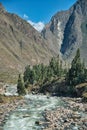 Urubamba river between Cuzco and Aguas Calientes Royalty Free Stock Photo