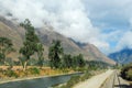 Urubamba river near Machu Picchu (Peru) Royalty Free Stock Photo