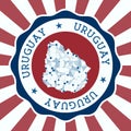 Uruguay Badge. Royalty Free Stock Photo