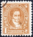 URUGUAY - CIRCA 1945: A stamp printed in Uruguay shows Silvestre Blanco, 1783-1840.