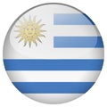 Uruguay flag button