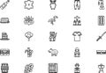 Uruguay icons collection is a vector illustration with editable stroke. Royalty Free Stock Photo