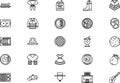 Uruguay icons collection is a vector illustration with editable stroke. Royalty Free Stock Photo