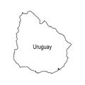 Uruguay map icon Royalty Free Stock Photo