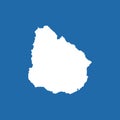 Uruguay map icon Royalty Free Stock Photo