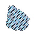 Uruguay map icon Royalty Free Stock Photo
