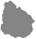 Uruguay map - Oriental Republic of Uruguay