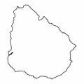 Uruguay outline map