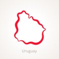 Uruguay - Outline Map