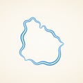 Uruguay - Outline Map