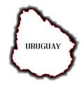 Uruguay Outline Map