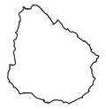 Uruguay Outline Map