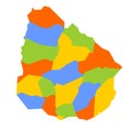 Uruguay political map of administrative divisions