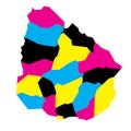 Uruguay political map of administrative divisions
