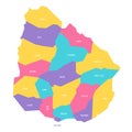 Uruguay political map of administrative divisions