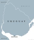 Uruguay political map