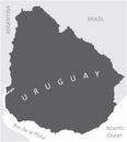 Uruguay region map Royalty Free Stock Photo