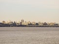 Uruguay river and the cityscape of Uruguaiana, Brazil - viewed from the Costanera Park by the Uruguay river