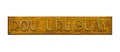 Uruguay text wooden bronze banner