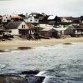 Uruguay, town of Punta de Diablo on the Atlantic Ocean Royalty Free Stock Photo