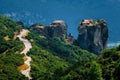 The ?urve road to Holy Trinity Monastery, Meteora, Greece