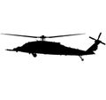 US Air Force army, navy military aircraft fight and transport helicopter flying in the air HH / UH 60G Black Hawk, Pave Hawk helic Royalty Free Stock Photo