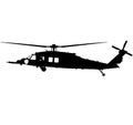 US Air Force army, navy military aircraft fight and transport helicopter flying in the air HH / UH 60G Black Hawk, Pave Hawk helic Royalty Free Stock Photo