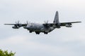 US Air Force C-130 Hercules transport aircraft Royalty Free Stock Photo