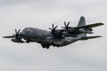 US Air Force C-130 Hercules transport aircraft Royalty Free Stock Photo