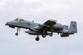 US Air Force A-10C Thunderbolt II attack aircraft from Maryland Air National Guard arriving at Jagel Airbase for NATO exercise Air Royalty Free Stock Photo